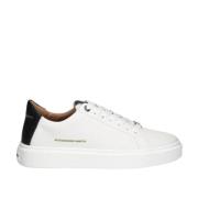 Witte katoenen sneakers met gehamerd leer Alexander Smith , White , He...