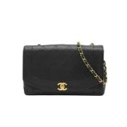 Pre-owned Leather shoulder-bags Chanel Vintage , Black , Dames