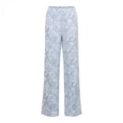 Wijde Broek - Zomerse Stijl &Co Woman , Blue , Dames