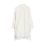 Stijlvolle Oversized Shirt met Gebreide Mouwen Max Mara , White , Dame...