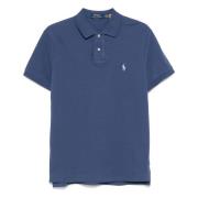 Aangepaste Slim Fit Katoen Mesh Polo Polo Ralph Lauren , Blue , Heren