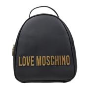 Zwarte ritssluiting rugzak voor vrouwen Love Moschino , Black , Dames