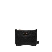 Zwarte handtas met gouden details Guess , Black , Dames