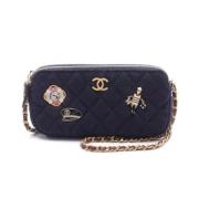 Pre-owned Wool chanel-bags Chanel Vintage , Blue , Dames