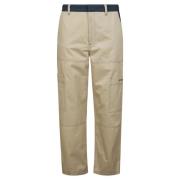 Rechte Cargo Gestikte Broek Off White , Beige , Heren