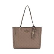 Elegante Handtas in Grijs Synthetisch Leer Guess , Beige , Dames