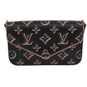 Pre-owned Canvas clutches Louis Vuitton Vintage , Black , Dames