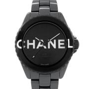 Pre-owned Fabric watches Chanel Vintage , Black , Dames