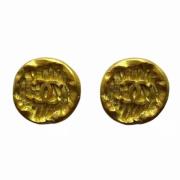 Pre-owned Metal earrings Chanel Vintage , Yellow , Dames