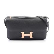 Pre-owned Leather crossbody-bags Hermès Vintage , Black , Dames