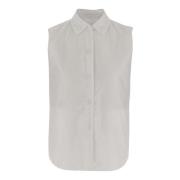 Dot Neck Shirt Gilet Aspesi , White , Dames