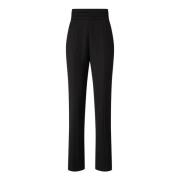 Elegante Hoge Taille Wollen Broek Pinko , Black , Dames