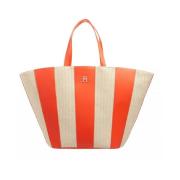 Oranje Shopper Tas Tommy Hilfiger , Orange , Dames