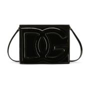 Zwarte Patentleren Schoudertas Dolce & Gabbana , Black , Dames