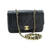 Pre-owned Leather shoulder-bags Chanel Vintage , Black , Dames