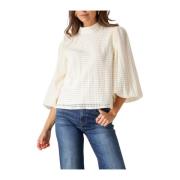 Elegante Fiora Blouse voor Vrouwen Minus , Beige , Dames