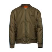 Militair Groene Bomberjack met Denim MM6 Maison Margiela , Brown , Her...