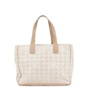 Pre-owned Leather totes Chanel Vintage , Beige , Dames