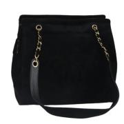 Pre-owned Suede chanel-bags Chanel Vintage , Black , Dames