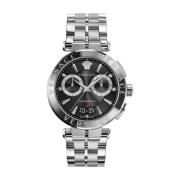 Heren Chronograaf Horloge Aion Zwart Zilver Ve1D02623 Versace , Gray ,...