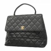 Pre-owned Leather chanel-bags Chanel Vintage , Black , Dames