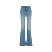 Stretch Denim Doozy Jeans Mother , Blue , Dames