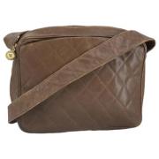 Pre-owned Leather shoulder-bags Chanel Vintage , Brown , Dames