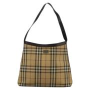 Pre-owned Canvas shoulder-bags Burberry Vintage , Beige , Dames