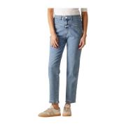 Blauwe Pedal Pusher Mom Jeans Closed , Blue , Dames