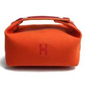 Pre-owned Canvas handbags Hermès Vintage , Orange , Dames