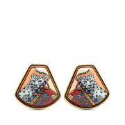 Pre-owned Fabric earrings Hermès Vintage , Red , Dames