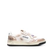 Witte Sneakers met Gouden Accenten Autry , Multicolor , Dames