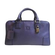 Pre-owned Leather handbags Loewe Pre-owned , Purple , Dames