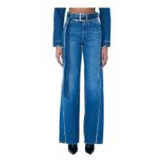 Zip-Belt Denim Jeans Jean Paul Gaultier , Blue , Dames