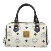 Pre-owned Canvas handbags MCM Pre-owned , White , Dames