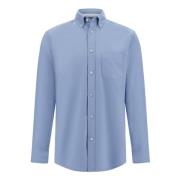 Regular Fit Oxford Katoenen Overhemd Boggi Milano , Blue , Heren