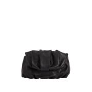 Handgemaakte leren clutch tas Malababa , Black , Dames