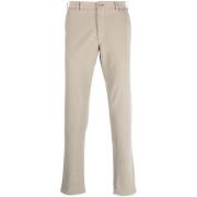 Beige Katoenmix Slim Fit Broek Canali , Beige , Heren