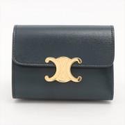 Pre-owned Leather wallets Celine Vintage , Blue , Dames