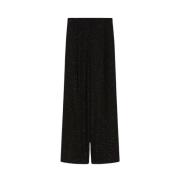 Sprankelende Navigli Broek met Satijnen Strepen Max Mara , Black , Dam...