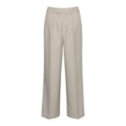 Grijze Gestreepte Wijde Pijp Broek Kaffe , Gray , Dames