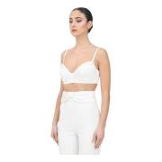 Ivoor Bustier Top Elegant Damesmode Elisabetta Franchi , Beige , Dames