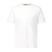 Katoenen T-shirt, Klassieke Ronde Hals Herno , White , Heren