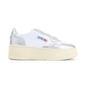 Zilveren Platform Sneakers Autry , White , Dames