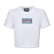 Bedrukt T-shirt Versace Jeans Couture , White , Dames