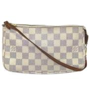 Pre-owned Canvas clutches Louis Vuitton Vintage , White , Dames