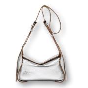 Stijlvolle en veelzijdige leren handtas Gianni Chiarini , Gray , Dames