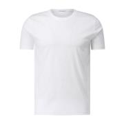 Katoenen T-shirt met klassiek design Kiefermann , White , Heren