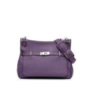 Pre-owned Leather shoulder-bags Hermès Vintage , Purple , Dames