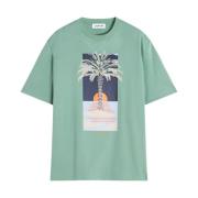 Zeegroene Crew Neck T-shirt Lanvin , Green , Heren